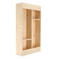 Esschert Design Mesa de bar de pared con estante abatible L natural Esschert Design Mesa de bar de pared con estante abatible L natural