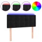 vidaXL Cabecero con LED de terciopelo negro 100x5x78/88 cm vidaXL Cabecero con LED de terciopelo negro 100x5x78/88 cm