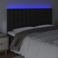 vidaXL Cabecero con luces LED cuero sintético negro 160x5x118/128 cm vidaXL Cabecero con luces LED cuero sintético negro 160x5x118/128 cm
