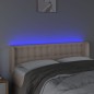 vidaXL Cabecero con LED cuero sintético capuchino 147x16x78/88 cm vidaXL Cabecero con LED cuero sintético capuchino 147x16x78/88 cm
