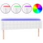 vidaXL Cabecero con LED cuero sintético blanco 163x16x78/88 cm vidaXL Cabecero con LED cuero sintético blanco 163x16x78/88 cm