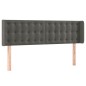 vidaXL Cabecero con LED de terciopelo gris oscuro 147x16x78/88 cm vidaXL Cabecero con LED de terciopelo gris oscuro 147x16x78/88 cm