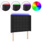 vidaXL Cabecero con LED cuero sintético negro 83x16x118/128 cm vidaXL Cabecero con LED cuero sintético negro 83x16x118/128 cm