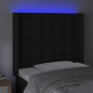 vidaXL Cabecero con LED cuero sintético negro 83x16x118/128 cm vidaXL Cabecero con LED cuero sintético negro 83x16x118/128 cm