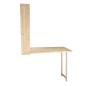 Esschert Design Mesa de bar de pared con estante abatible L natural Esschert Design Mesa de bar de pared con estante abatible L natural