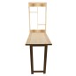 Esschert Design Mesa de bar de pared con estante abatible L natural Esschert Design Mesa de bar de pared con estante abatible L natural