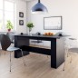 vidaXL Mesa de comedor de madera de ingeniería negro 180x90x76 cm vidaXL Mesa de comedor de madera de ingeniería negro 180x90x76 cm