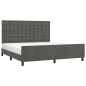 vidaXL Estructura cama con cabecero terciopelo gris oscuro 160x200 cm vidaXL Estructura cama con cabecero terciopelo gris oscuro 160x200 cm