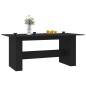 vidaXL Mesa de comedor de madera de ingeniería negro 180x90x76 cm vidaXL Mesa de comedor de madera de ingeniería negro 180x90x76 cm