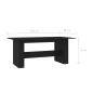 vidaXL Mesa de comedor de madera de ingeniería negro 180x90x76 cm vidaXL Mesa de comedor de madera de ingeniería negro 180x90x76 cm