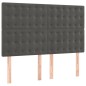 vidaXL Cama box spring con colchón terciopelo gris oscuro 140x200 cm vidaXL Cama box spring con colchón terciopelo gris oscuro 140x200 cm