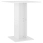 vidaXL Mesa de bistró madera contrachapada blanco brillo 60x60x75 cm
