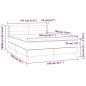 vidaXL Cama box spring con colchón terciopelo gris oscuro 140x190 cm vidaXL Cama box spring con colchón terciopelo gris oscuro 140x190 cm