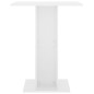 vidaXL Mesa de bistró madera contrachapada blanco brillo 60x60x75 cm
