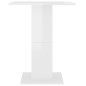 vidaXL Mesa de bistró madera contrachapada blanco brillo 60x60x75 cm