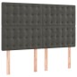 vidaXL Cama box spring con colchón terciopelo gris oscuro 140x200 cm vidaXL Cama box spring con colchón terciopelo gris oscuro 140x200 cm