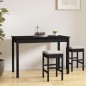 vidaXL Mesa de comedor madera maciza de pino negro 110x55x75 cm vidaXL Mesa de comedor madera maciza de pino negro 110x55x75 cm