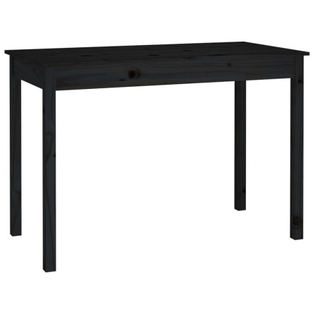 vidaXL Mesa de comedor madera maciza de pino negro 110x55x75 cm