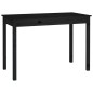 vidaXL Mesa de comedor madera maciza de pino negro 110x55x75 cm vidaXL Mesa de comedor madera maciza de pino negro 110x55x75 cm