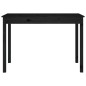 vidaXL Mesa de comedor madera maciza de pino negro 110x55x75 cm vidaXL Mesa de comedor madera maciza de pino negro 110x55x75 cm