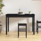 vidaXL Mesa de comedor madera maciza de pino negro 110x55x75 cm vidaXL Mesa de comedor madera maciza de pino negro 110x55x75 cm