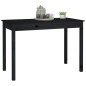 vidaXL Mesa de comedor madera maciza de pino negro 110x55x75 cm vidaXL Mesa de comedor madera maciza de pino negro 110x55x75 cm