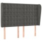 vidaXL Cama box spring colchón y LED terciopelo gris oscuro 140x200 cm