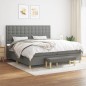 vidaXL Cama box spring con colchón tela gris oscuro 200x200 cm vidaXL Cama box spring con colchón tela gris oscuro 200x200 cm