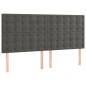 vidaXL Cama box spring con colchón terciopelo gris oscuro 160x200 cm