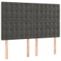 vidaXL Cama box spring con colchón terciopelo gris oscuro 140x200 cm vidaXL Cama box spring con colchón terciopelo gris oscuro 140x200 cm