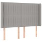 vidaXL Cama box spring colchón y luces LED tela gris claro 140x200 cm vidaXL Cama box spring colchón y luces LED tela gris claro 140x200 cm
