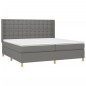 vidaXL Cama box spring colchón y luces LED tela gris claro 200x200 cm vidaXL Cama box spring colchón y luces LED tela gris claro 200x200 cm