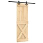 vidaXL Puerta corredera con herrajes madera maciza de pino 70x210 cm vidaXL Puerta corredera con herrajes madera maciza de pino 70x210 cm
