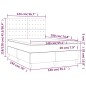 vidaXL Cama box spring con colchón cuero sintético capuchino 140x190cm vidaXL Cama box spring con colchón cuero sintético capuchino 140x190cm