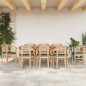 vidaXL Juego de comedor para jardín 9 piezas madera maciza de teca vidaXL Juego de comedor para jardín 9 piezas madera maciza de teca