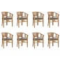 vidaXL Juego de comedor para jardín 9 piezas madera maciza de teca vidaXL Juego de comedor para jardín 9 piezas madera maciza de teca