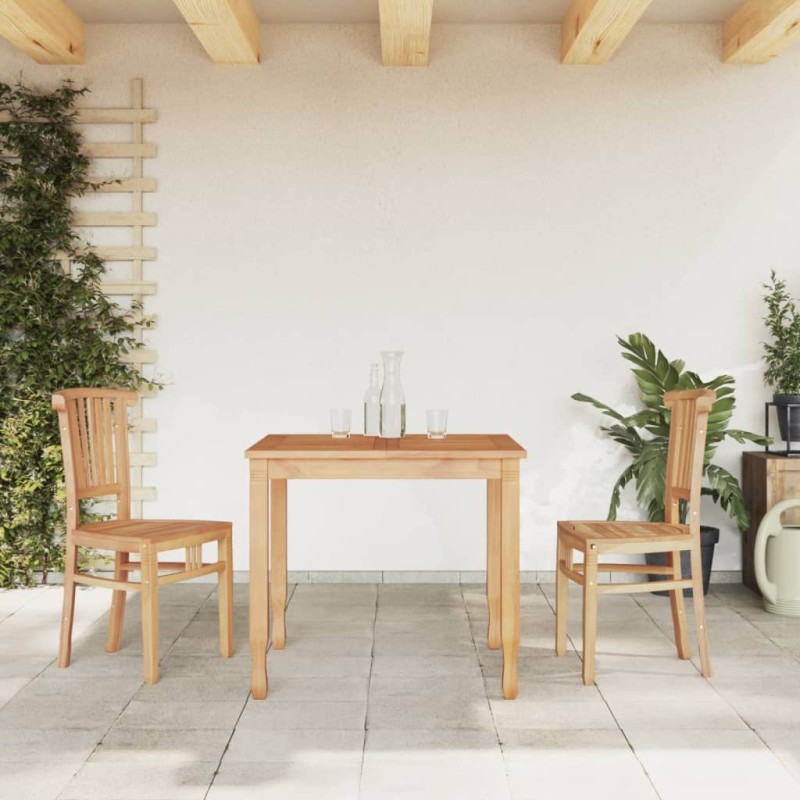 vidaXL Juego de comedor para jardín 3 pzas madera maciza de teca vidaXL Juego de comedor para jardín 3 pzas madera maciza de teca