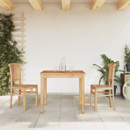 vidaXL Juego de comedor para jardín 3 pzas madera maciza de teca