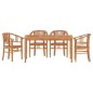 vidaXL Juego de comedor para jardín 5 piezas madera maciza de teca vidaXL Juego de comedor para jardín 5 piezas madera maciza de teca