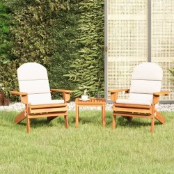 vidaXL Juego de muebles de jardín Adirondack 3 piezas madera acacia