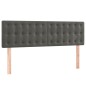 vidaXL Cama box spring con colchón terciopelo gris oscuro 140x190 cm vidaXL Cama box spring con colchón terciopelo gris oscuro 140x190 cm