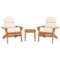 vidaXL Juego de muebles de jardín Adirondack 3 piezas madera acacia