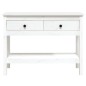 vidaXL Mesa consola de madera maciza de pino blanco 100x35x75 cm