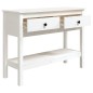vidaXL Mesa consola de madera maciza de pino blanco 100x35x75 cm