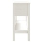 vidaXL Mesa consola de madera maciza de pino blanco 100x35x75 cm