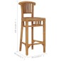 vidaXL Taburete de cocina de madera maciza de teca vidaXL Taburete de cocina de madera maciza de teca