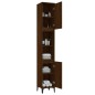 vidaXL Armario de baño madera contrachapada roble marrón 30x30x190 cm