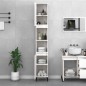 vidaXL Armario de baño madera contrachapada blanco brillo 30x30x190 cm