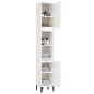 vidaXL Armario de baño madera contrachapada blanco brillo 30x30x190 cm