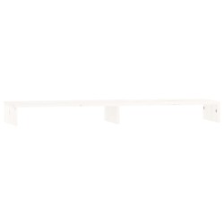 vidaXL Soporte de monitor madera maciza de pino blanco 100x27x10 cm